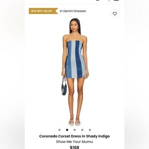 Like New |Show Me Your Mumu | Coronado Corset Dress in Shady Indigo | Size XS